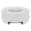 VEVOR 25ft Mini Split Line Set, 3/8” & 5/8” OD AC Copper Tubing Pipe, 3/8 White PE Thickened Insulated Coil with Flared Nuts, Rich Fittings, for Mini Split Air Conditioner HVAC or Heat Pump System