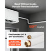 VEVOR 50ft Mini Split Line Set, 1/4” & 3/8” OD AC Copper Tubing Pipe, 3/8 White PE Thickened Insulated Coil with Flared Nuts, Rich Fittings, for Mini Split Air Conditioner HVAC or Heat Pump System