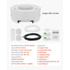 VEVOR 50ft Mini Split Line Set, 1/4” & 3/8” OD AC Copper Tubing Pipe, 3/8 White PE Thickened Insulated Coil with Flared Nuts, Rich Fittings, for Mini Split Air Conditioner HVAC or Heat Pump System