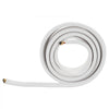 VEVOR 50ft Mini Split Line Set, 1/4” & 3/8” OD AC Copper Tubing Pipe, 3/8 White PE Thickened Insulated Coil with Flared Nuts, Rich Fittings, for Mini Split Air Conditioner HVAC or Heat Pump System
