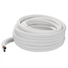 VEVOR 50ft Mini Split Line Set, 1/4” & 3/8” OD AC Copper Tubing Pipe, 3/8 White PE Thickened Insulated Coil with Flared Nuts, Rich Fittings, for Mini Split Air Conditioner HVAC or Heat Pump System