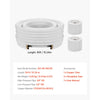 VEVOR 50ft Mini Split Line Set, 1/4” & 1/2” OD AC Copper Tubing Pipe, 3/8 White PE Thickened Insulated Coil with Flared Nuts, Strapping Tapes, for Mini Split Air Conditioner HVAC or Heat Pump System
