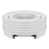 VEVOR 50ft Mini Split Line Set, 1/4” & 1/2” OD AC Copper Tubing Pipe, 3/8 White PE Thickened Insulated Coil with Flared Nuts, Strapping Tapes, for Mini Split Air Conditioner HVAC or Heat Pump System