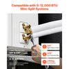 VEVOR 50ft Mini Split Line Set, 1/4” & 3/8” OD AC Copper Tubing Pipe, 3/8 White PE Thickened Insulated Coil with Flared Nuts, Strapping Tapes, for Mini Split Air Conditioner HVAC or Heat Pump System