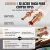 VEVOR 25FT Mini Split Line Set, 1/4" & 1/2" O.D Copper Pipes Tubing and Triple-Layer Insulation, for Mini Split Air Conditioning Refrigerant or Heating Pump Equipment & HVAC with Wrapping Strips.