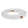 VEVOR 25FT Mini Split Line Set, 1/4" & 1/2" O.D Copper Pipes Tubing and Triple-Layer Insulation, for Mini Split Air Conditioning Refrigerant or Heating Pump Equipment & HVAC with Wrapping Strips.