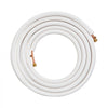 VEVOR 25FT Mini Split Line Set, 1/4" & 1/2" O.D Copper Pipes Tubing and Triple-Layer Insulation, for Mini Split Air Conditioning Refrigerant or Heating Pump Equipment & HVAC with Wrapping Strips.