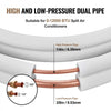 VEVOR 25FT Mini Split Line Set, 1/4" & 3/8" O.D Copper Pipes Tubing and Triple-Layer Insulation, for Mini Split Air Conditioning Refrigerant or Heating Pump Equipment & HVAC with Wrapping Strips.