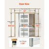 VEVOR sliding pocket door - door size diagram (30 in W, 80 in H, 1.38 in thick; rough opening 61 in x 84.5 in)