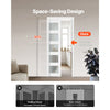 VEVOR sliding pocket door - space-saving slide-into-wall design