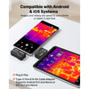 VEVOR Thermal Imaging Camera for Android & iOS, 512 x 384 Super Resolution with Macro Lens, 25HZ Refresh Rate Infrared Thermal Imager for Smartphones Tablets, 256 x 192 IR Resolution, -4°F to 1022°F