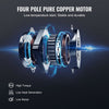 VEVOR 1/4 HP 4.5 CFM AC Vacuum Pump and Gauge Set, Single Stage Rotary Vane HVAC Air Vacuum Pump A/C Refrigerant Kit Manifold Gauge Set, with Three-Color Hose Carry Bag, Applicable to R134a, R410a