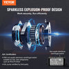 VEVOR 1/2 HP 2 Stage Rotary Vane Vacuum Pump, 5 CFM, 115V Air Conditioning Vacuum Pump, 1/4" SAE Male 3/8" SAE Male 1/2" ACME Male Inlet, for HVAC Repair, Refrigeration Maintenance, Resin Degassing