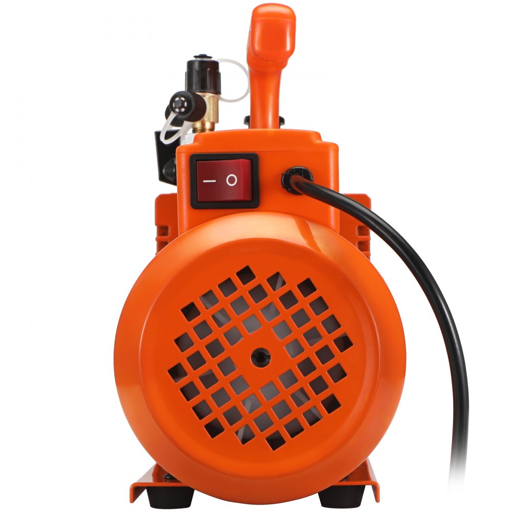 VEVOR 1/2 HP 2 Stage Rotary Vane Vacuum Pump, 5 CFM, 115V Air Conditioning Vacuum Pump, 1/4" SAE Male 3/8" SAE Male 1/2" ACME Male Inlet, for HVAC Repair, Refrigeration Maintenance, Resin Degassing