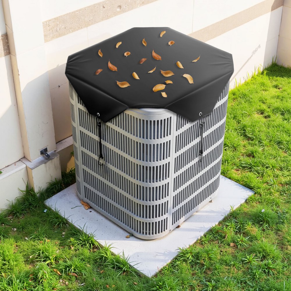 VEVOR Air Conditioner Cover for Outside Units, 36 x 36 inch Central AC Cover for Air Conditioning Unit, Top Universal Mesh Defender Rainproof Easy Install for Outdoor Outside All Seasons, Black