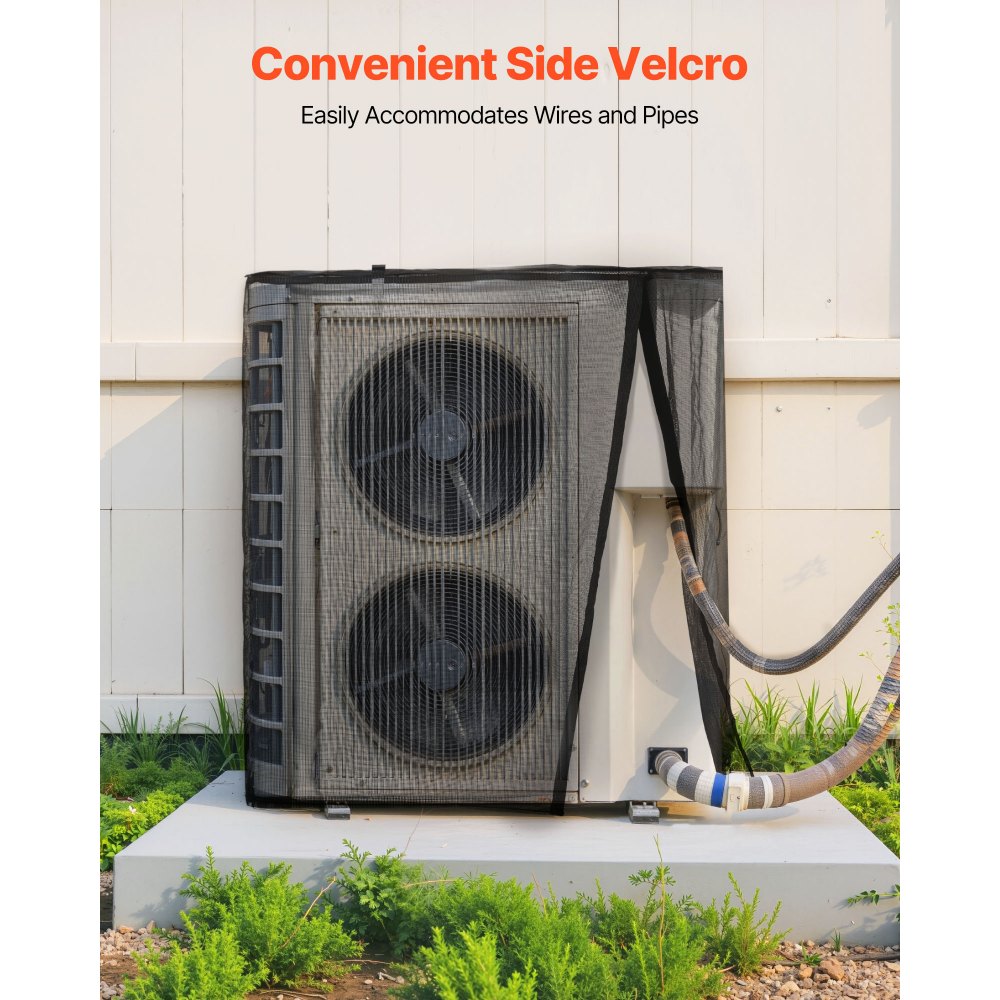 VEVOR Air Conditioner Cover, 28 x 28 x 32 inch Ac Cover for Air Conditioning Unit, Dual-Layer, Detachable Canopy,Waterproof Polyester, Universal HVAC Protector for Outdoor Outside Ac Unit, Black