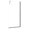 VEVOR Fixed Glass Shower Panel, 34 x 73.6 in Semi-Framed Fixed Shower Screen, 5/16 in Thick Clear Tempered Glass Door with Bottom Seal Strip and Hardware, Easy to Clean, for Bathroom, Matte Black