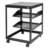 VEVOR 12U Open Frame Server Rack, 23-40 in Adjustable Depth, Free Standing or Wall Mount Network Server Rack, 4 Post AV Rack with Casters, Holds All Your Networking IT Equipment AV Gear Router Modem