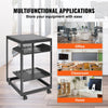 VEVOR 15U Open Frame Server Rack, 23-40 in Adjustable Depth, Free Standing or Wall Mount Network Server Rack, 4 Post AV Rack with Casters, Holds All Your Networking IT Equipment AV Gear Router Modem