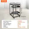 VEVOR 15U Open Frame Server Rack, 23-40 in Adjustable Depth, Free Standing or Wall Mount Network Server Rack, 4 Post AV Rack with Casters, Holds All Your Networking IT Equipment AV Gear Router Modem
