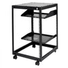 VEVOR 15U Open Frame Server Rack, 23-40 in Adjustable Depth, Free Standing or Wall Mount Network Server Rack, 4 Post AV Rack with Casters, Holds All Your Networking IT Equipment AV Gear Router Modem