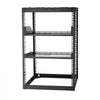 VEVOR 16U Open Frame Network Rack, 23 in Depth, Wall Mounted or Floor Standing Server Rack, Heavy Duty 4 Post, with Vented Shelves & Mounting Hardware, Holds All Your Networking IT Equipment AV Gear