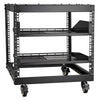 VEVOR 9U Open Frame Server Rack, 23''-40'' Adjustable Depth, Free Standing or Wall Mount Network Server Rack with 360° Casters, Heavy Duty 4 Post Holds All Your Networking IT Equipment AV Gear Router