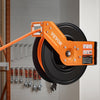 VEVOR Retractable Air Hose Reel, 3/8IN x 50FT Rubber Air Hose Max 300PSI, Air Compressor Hose Reel Auto-Rewind with 5FT Lead in, Ceiling/Wall Mount Heavy Duty Single Arm Reel & 180° Swivel Bracket
