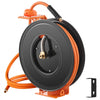 VEVOR Retractable Air Hose Reel, 3/8IN x 50FT Rubber Air Hose Max 300PSI, Air Compressor Hose Reel Auto-Rewind with 5FT Lead in, Ceiling/Wall Mount Heavy Duty Single Arm Reel & 180° Swivel Bracket