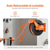 VEVOR Retractable Air Hose Reel with Double Arms, 3/8 IN x 65FT Hybrid Air Hose Max 300PSI, Air Compressor Hose Reel with 5FT Lead in, Ceiling/Wall Mount Heavy Duty Steel Reel for Workshop Garage