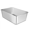 VEVOR Cat Litter Box, 8 inches Deep, XL Extra Large Stainless Steel Cat Litter Box with Scoop, Wide Filtering Foot Board & High Sides, Enclosed Odor-Free Easy-to-Clean Litter Box, Fit for Big Cats