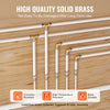 VEVOR Pipe Fittings, 1/2"-3/4" 50PCS Brass Pipe Fittings, Clamp-style 1/2 NPT Internal Thread Pipe Connector Brass Air Fittings, Heavy Duty Plumbing Fittings NPT Adapter for Heating/Shower Systems, Water Pipes