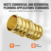 VEVOR Pipe Fittings, 3/4" 50PCS Brass Pipe Fittings, Clamp-style Straight-Through Pipe Connector Brass Air Fittings, Heavy Duty Plumbing Fittings Tube Adapter for Heating/Shower Systems,Water Pipes