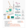 VEVOR Button Maker Machine, 1"/1.25"/2.25"(25/32/58 mm), Quick-Change Plastic Pin Maker with 500pcs Button Parts, 15 pcs Fridge decoration, Bottle Openers, and Keychains, for DIY Badges, Pins