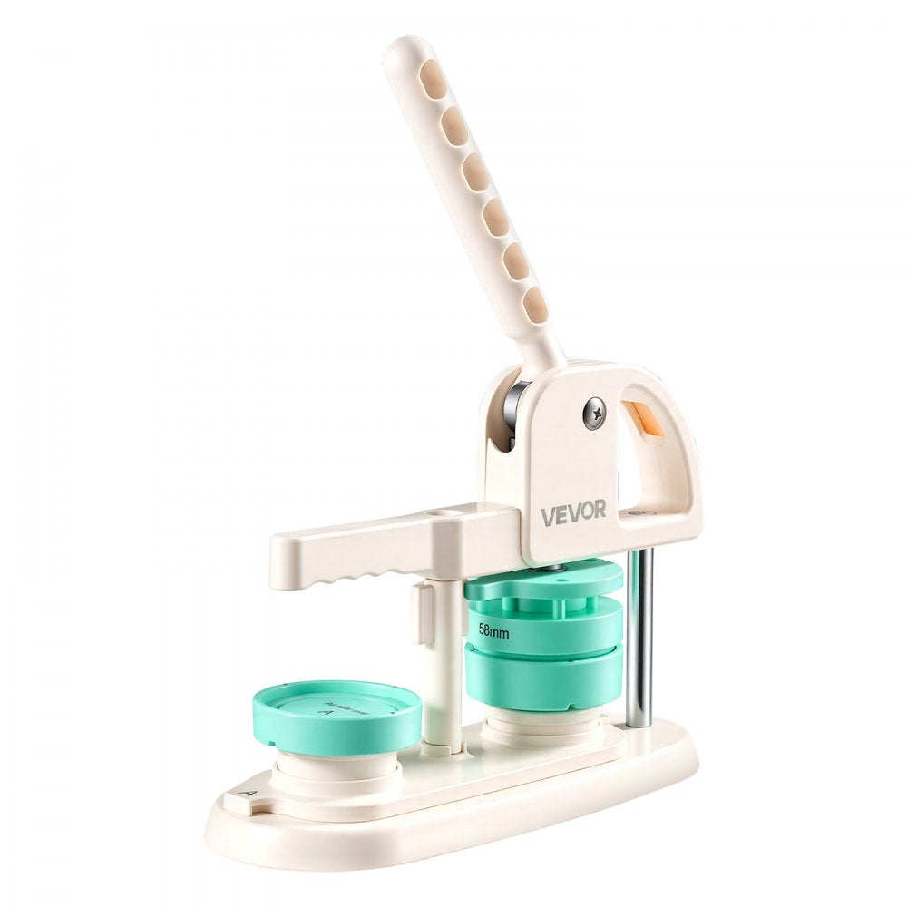VEVOR Button Maker Machine, 1"/1.25"/2.25"(25/32/58 mm), Quick-Change Plastic Pin Maker with 500pcs Button Parts, 15 pcs Fridge decoration, Bottle Openers, and Keychains, for DIY Badges, Pins