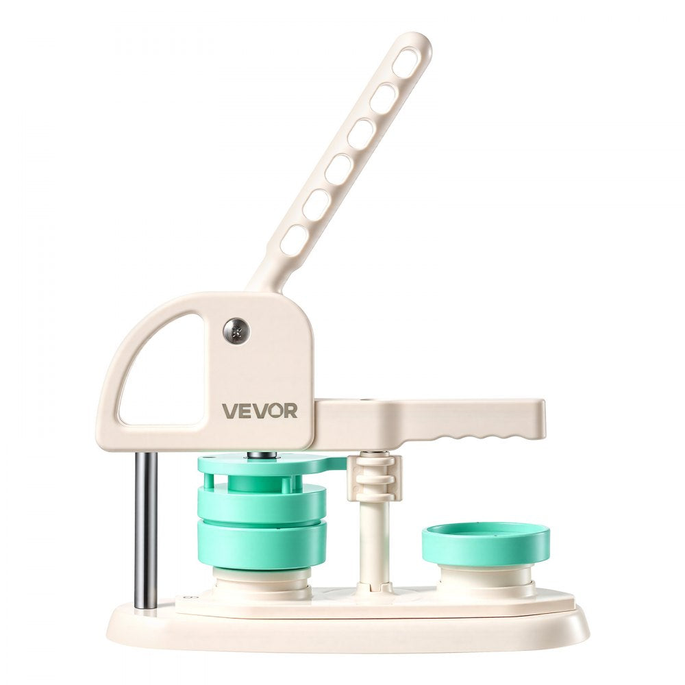 VEVOR Button Maker Machine, 1"/1.25"/2.25"(25/32/58 mm), Quick-Change Plastic Pin Maker with 500pcs Button Parts, 15 pcs Fridge decoration, Bottle Openers, and Keychains, for DIY Badges, Pins