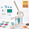 VEVOR Button Maker Machine, 1.25" / 32 mm, Quick-Change Plastic Pin Maker with 100pcs Button Parts, Circle Cutter and Magic Book, Reinforced Ergonomic Handle, for DIY Badges, Pins, Key Chains