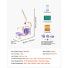 VEVOR Button Maker Machine, 3" / 75 mm, Quick-Change Plastic Pin Maker with 100pcs Button Parts, Circle Cutter and Magic Book, Reinforced Ergonomic Handle, for DIY Badges, Pins, Key Chains