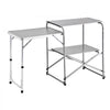 VEVOR Camping Kitchen Table, Slim-Fold Cook Station, Portable Folding Table, with Side Table, Heat Resistant Tabletop, and Carrying Bag, Ideal for Outdoor Picnics, BBQs, Camping, RV Traveling