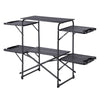 VEVOR Camping Kitchen Table, Slim-Fold Cook Station, Portable Folding Table, with 4 Side Tables, Heat Resistant Tabletop, and Carrying Bag, Ideal for Outdoor Picnics, BBQs, Camping, RV Traveling