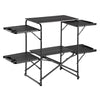 VEVOR Camping Kitchen Table, Slim-Fold Cook Station, Portable Folding Table, with 4 Side Tables, Heat Resistant Tabletop, and Carrying Bag, Ideal for Outdoor Picnics, BBQs, Camping, RV Traveling