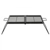 VEVOR Heavy Duty Folding Campfire Grill, 24" Portable Camping Grill Grate, Sturdy Steel Mesh, Compact Equipment Over Fire Pit, with Legs and Handle, Grilling Rack for Outdoor Open Flame Cooking, Black
