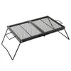 VEVOR Heavy Duty Folding Campfire Grill, 24" Portable Camping Grill Grate, Sturdy Steel Mesh, Compact Equipment Over Fire Pit, with Legs and Handle, Grilling Rack for Outdoor Open Flame Cooking, Black