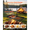 VEVOR Heavy Duty Swivel Campfire Grill, 24" Portable Camping Grill Grate & Griddle, Sturdy Steel BBQ Mesh, 360° Height Adjustable Over Fire Pit Equipment, for Outdoor Open Flame Cooking, Black