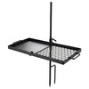 VEVOR Heavy Duty Swivel Campfire Grill, 24" Portable Camping Grill Grate & Griddle, Sturdy Steel BBQ Mesh, 360° Height Adjustable Over Fire Pit Equipment, for Outdoor Open Flame Cooking, Black