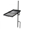VEVOR Heavy Duty Swivel Campfire Grill, 24" Portable Camping Grill Grate & Griddle, Sturdy Steel BBQ Mesh, 360° Height Adjustable Over Fire Pit Equipment, for Outdoor Open Flame Cooking, Black