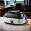 VEVOR Electric Roaster Oven, 18 QT Turkey Roaster Oven with Self-Basting Lid, 1450W Roaster Oven with Defrost & Warm Function, Adjustable Temperature, Removable Pan & Rack, Fits Turkeys Up to 22LBS