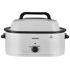 VEVOR Electric Roaster Oven, 22 Qt, Turkey Roasting Pan, White, 1450W Power, Viewing Self-Basting Lid, 150-450°F Heat Control, Countertop Turkey Cooker with Defrost/Warm, Removable Pan and Rack