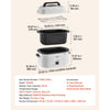 VEVOR Electric Roaster Oven, 26 Qt, Turkey Roasting Pan, White, 1450W Power, Viewing Self-Basting Lid, 150-450°F Heat Control, Countertop Turkey Cooker with Defrost/Warm, Removable Pan and Rack