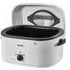 VEVOR Electric Roaster Oven, 26 Qt, Turkey Roasting Pan, White, 1450W Power, Viewing Self-Basting Lid, 150-450°F Heat Control, Countertop Turkey Cooker with Defrost/Warm, Removable Pan and Rack